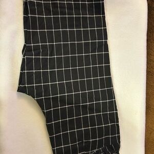 Ashley Stewart Black and White Grid Pants